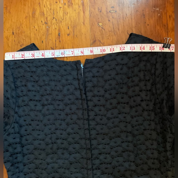 🤩 4/$25  Vintage Quaker Lady Black Eyelet Dress - Picture 11 of 16